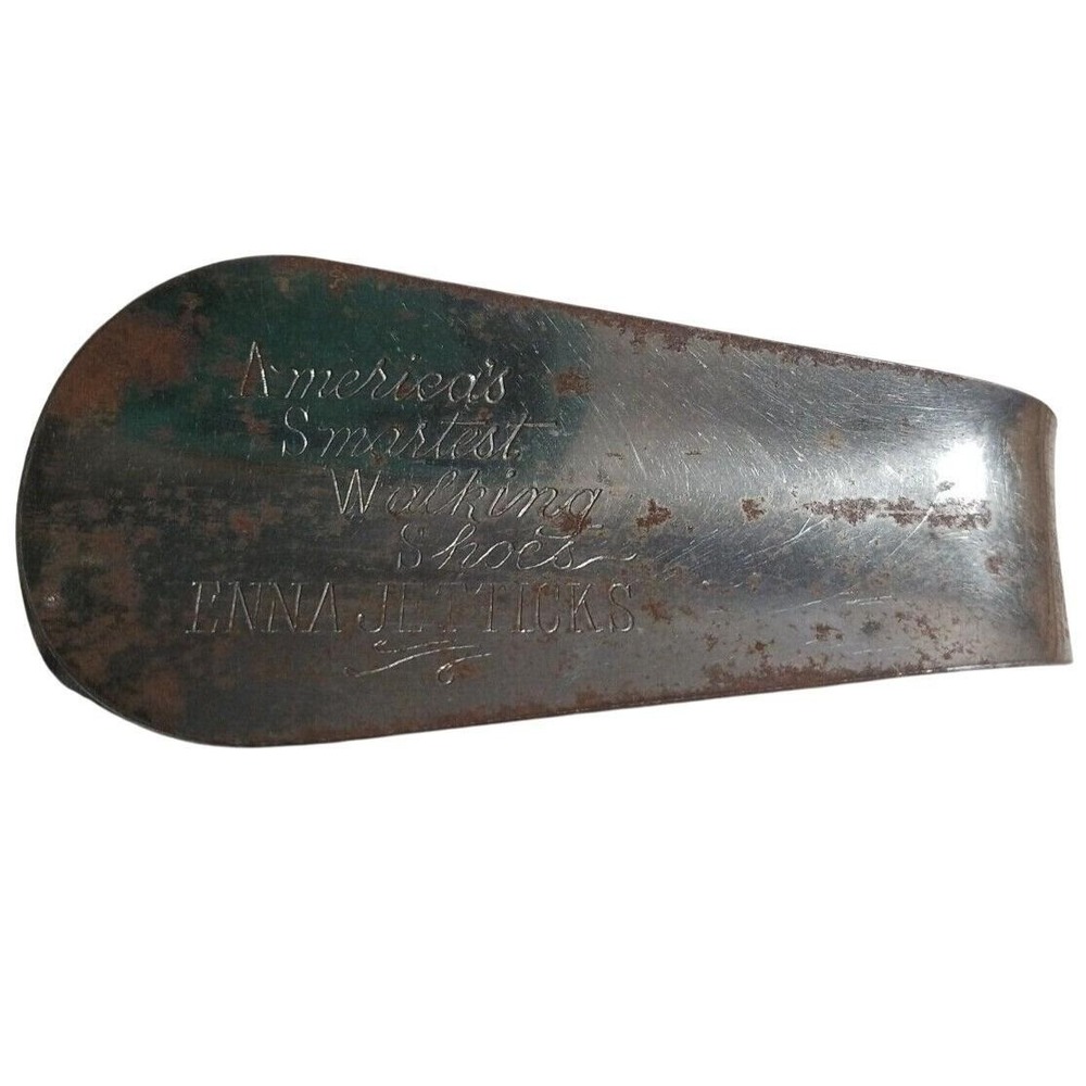 Enna Jetticks Vtg Advertising Metal Shoe Horn Americas Smartest Walking‎ Shoes
